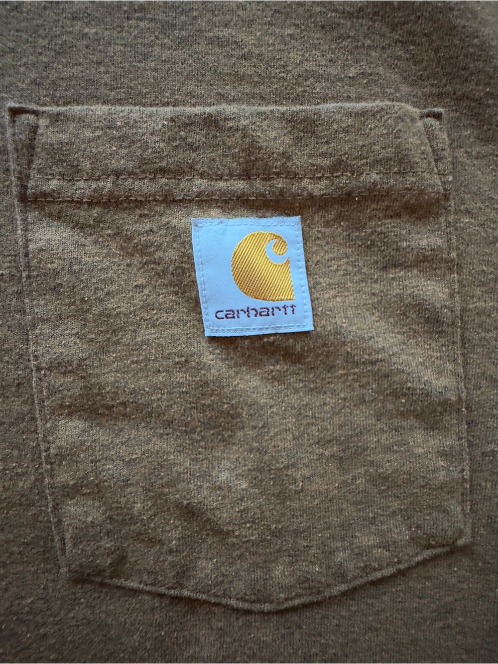 Carhartt Mens 2XL Tall Brown Pocket Tee Relaxed Fit Workwear T Shirt - Picture 3 of 6